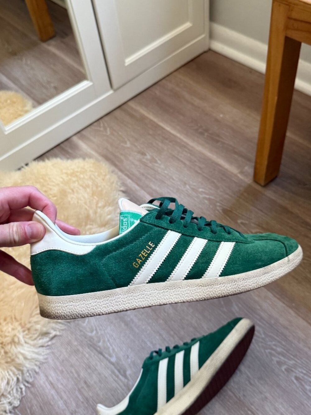 Adidas Gazelle Collegiate Green White Suede Sneakers IF1016 Men’s 10.5 - Picture 2 of 5